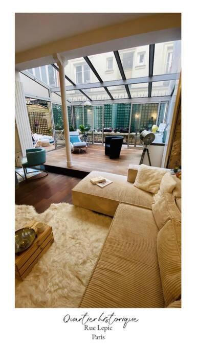 Villa Lepic, Luxury Flat In Montmartre With Private Terrasse-Appartement Entier Párizs Kültér fotó